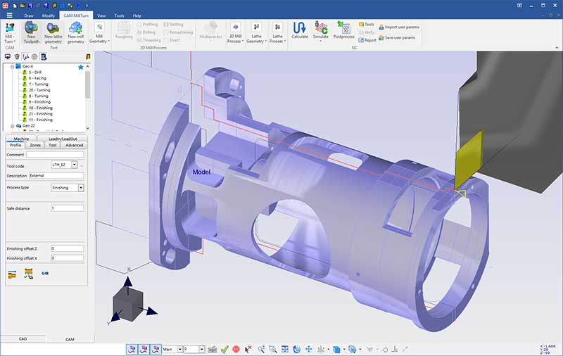 Lathe machining programation