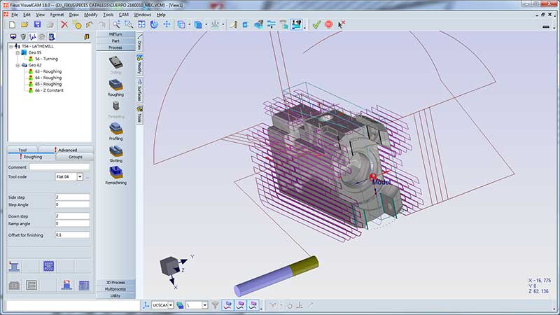 Pagramming a milturn toolpath