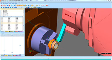 Lathe simulation